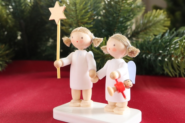 天使(星と人形) – ドイツ・ザイフェンの木のおもちゃ seiffen