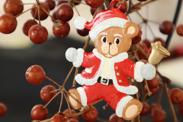 錫飾り サンタくま – ドイツ・ザイフェンの木のおもちゃ seiffen